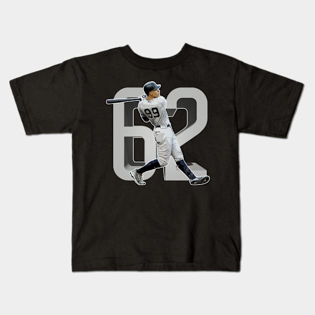 Aaron Judge Home Run Champ 62 Yankees Kids T-Shirt by GAMAS Threads